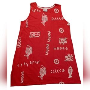 NWOT Magu Distributors Coral Beach/Lake/Pool Swimsuit CoverUp Fish Print